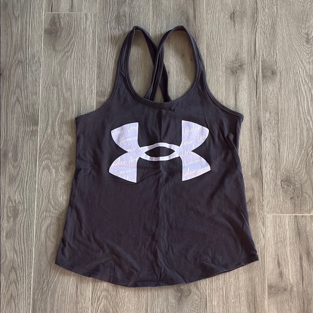 Under Armour Gray Tank Top Racerback Athletic Style